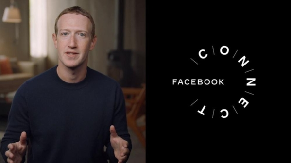 마크 저커버그 페이스북 최고경영자(CEO)가 자사 연례 콘퍼런스인 ‘페이스북 커넥트’에서 가상현실(VR) 및 증강현실(ARI) 사업을 소개하고 있다. / 페이스북