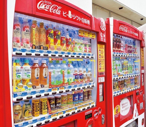 일본 코카콜라 자판기. / 야후재팬