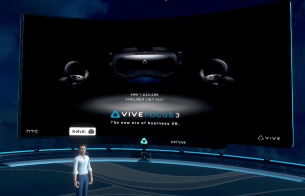 오는 7월 선보일 예정인 독립형 VR 헤드셋 ‘바이브 포커스 3’ /최용석 기자