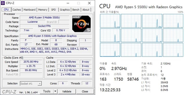 AMD의 최신 라이젠 모바일 5000시리즈 프로세서를 탑재해 상당한 처리 성능을 갖췄다. / 최용석 기자