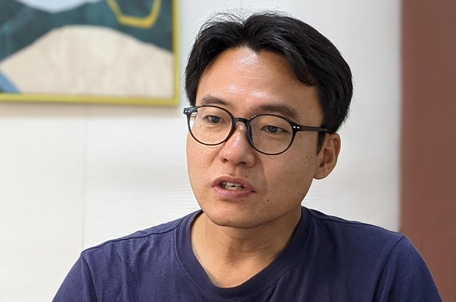 IT조선과 인터뷰를 진행중인 김동환 포티투마루 CEO / 포티투마루