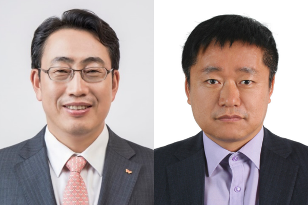 유영상 대표이사 CEO(왼쪽)와 강종렬 ICT 인프라 담당 / SK텔레콤