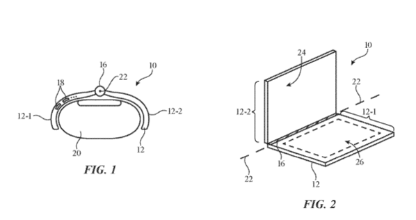 애플이 폴더블폰을 위한 힌지 특허를 취득했다. / 미국 특허청 갈무리