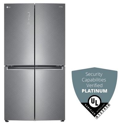 글로벌 안전인증기업 UL의 사물인터넷 보안 평가에서 플래티넘 등급을 획득한 LG전자 냉장고 / LG전자