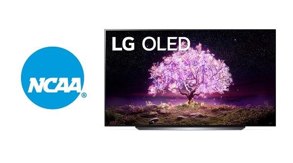 LG전자 올레드 TV와 NCAA 로고 / LG전자
