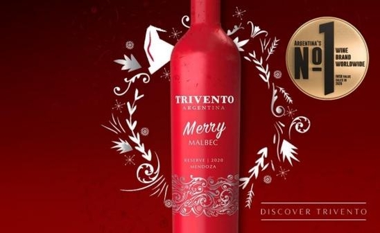  트리벤토의 크리스마스 리미티드 에디션 와인 메리 말벡이 국내에 출시된다. / 트리벤