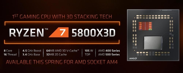 AMD의 3D V-캐시 기술을 적용한 첫 프로세서 ‘라이젠7 5800X3D’의 주요 특징 / AMD