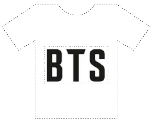 디자인 등록이 완료된 BTS 티셔츠 / 키프리스