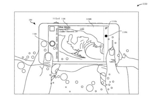 애플의 웻모드(wet mode) 특허 설명 자료 / 미 특허청