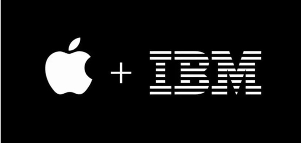 애플과 IBM 로고를 합성한 이미지 / IT조선 DB