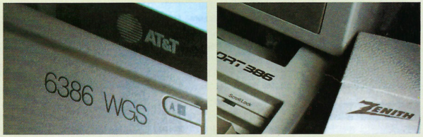 (왼쪽부터) AT&T와 제니츠의 386 PC / IT조선 DB