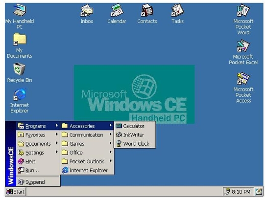 윈도 CE 3.0 버전 바탕화면 / 마이크로소프트