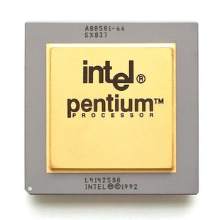 1994년 최초로 유통된 인텔의 첫 펜티엄 프로세서 이미지 / 위키피디아