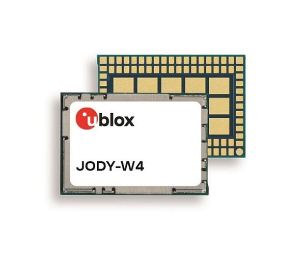 와이파이 6E 기술과 블루투스 LE 오디오 기능을 결합한 차량용 모듈 제품인 u-blox JODY-W4 / 유블럭스