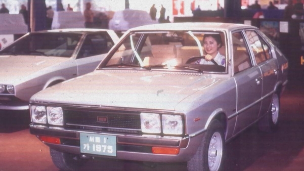 현대자동차 ‘포니’가 1974년 10월 이탈리아 토리노 모터쇼에 출품됐다. / 현대자동차