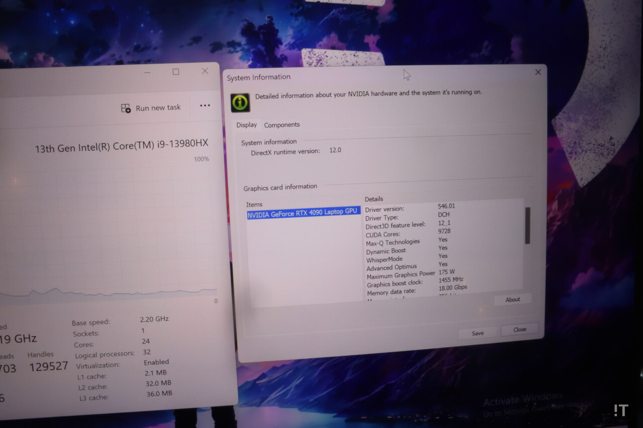 GPU의 최대 TGP는 성능에 타협 없는 175W 설정이다 / 싱가포르=권용만 기자