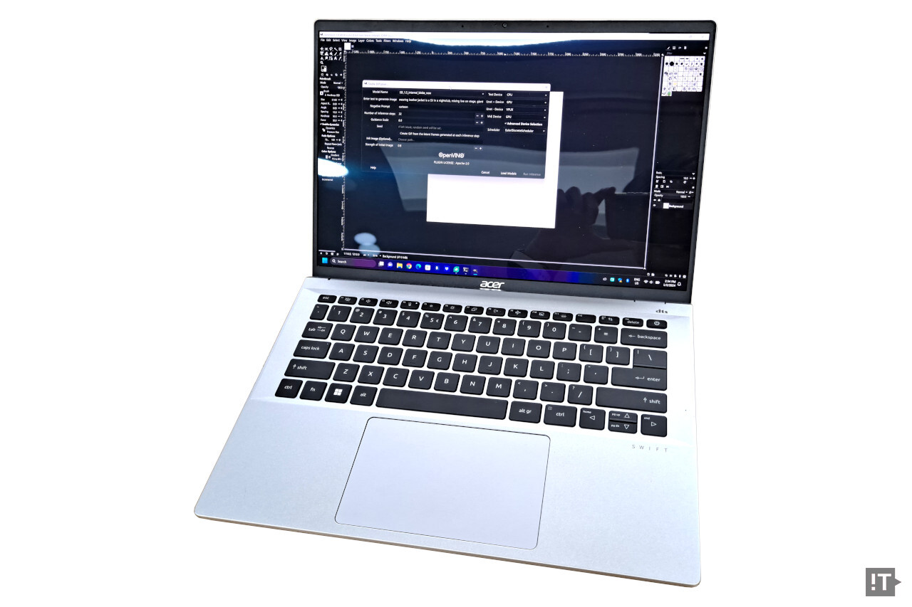 인텔 코어 울트라 7 프로세서를 탑재한 에이서 스위프트 고 14 노트북 / 권용만 기자