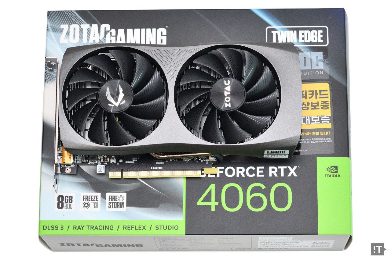 2024년형 다목적 PC를 위한 표준 구성이 될 ‘조텍 게이밍 지포스 RTX 4060 트윈엣지 OC D6 8GB’ / 권용만 기자