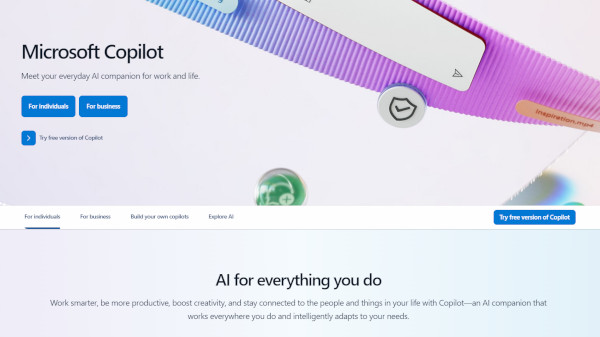 개인용 유료 코파일럿 서비스 ‘코파일럿 프로’가 등장했다 / 마이크로소프트 홈페이지 갈무리