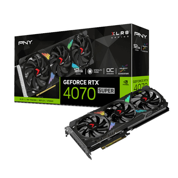 PNY 지포스 RTX 4070 슈퍼 12GB OC XLR8 ARGB TF / 한미마이크로닉스
