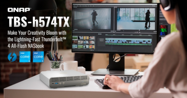 큐냅, 썬더볼트 4 기반 올플래시 NASbook ‘TBS-h574TX’ 출시 / 큐냅