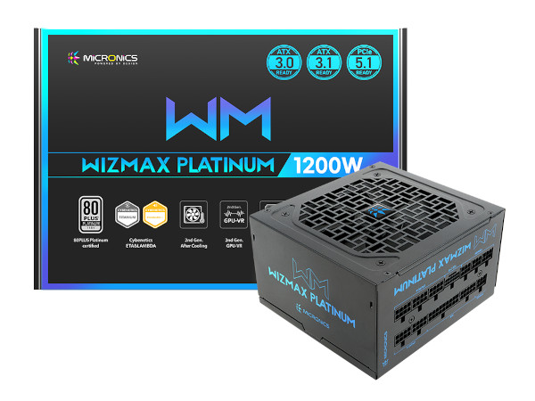 Fonte de alimentação Wizmax Platinum Full Modular ATX 3.1 / Hanmi Micronics