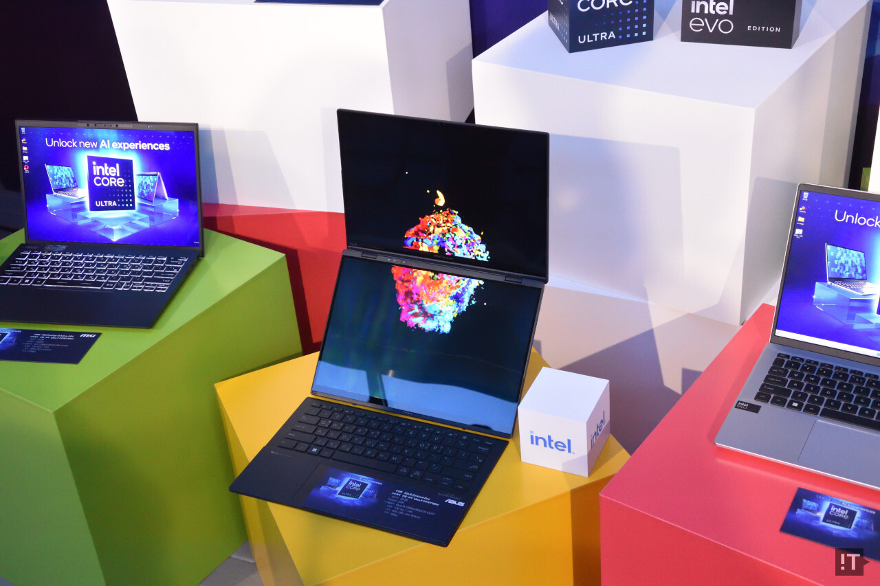 코어 울트라 프로세서와 듀얼 스크린을 탑재한 에이수스 ‘젠북 듀오’ / 권용만 기자