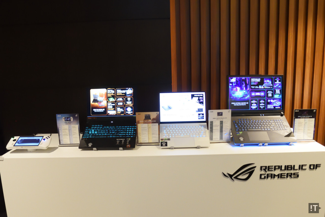 TUF, ROG 제품군의 주요 신제품들. / 권용만 기자