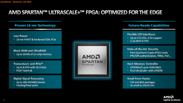 AMD ‘스파르탄 울트라스케일+’ FPGA 주요 기술 구성 / AMD