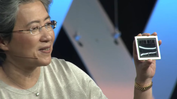 리사 수 CEO가 AMD MI300 가속기를 소개했다. / SXSW AMD 세션 영상 갈무리