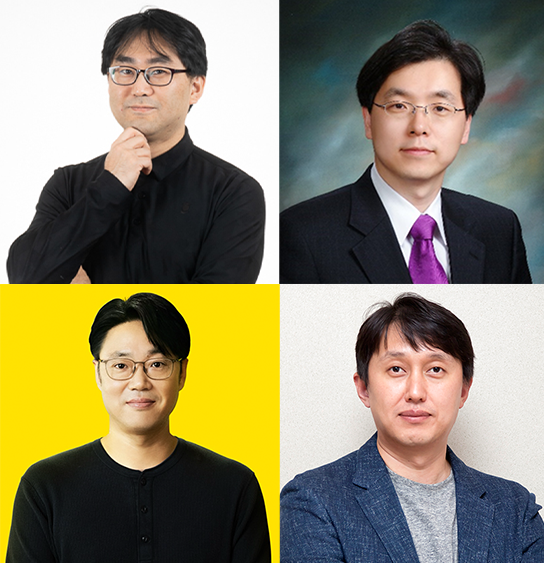 (왼쪽 상단부터 시계방향으로)차지원 SK C&C G.AI그룹장, 나승주 인텔코리아 데이터센터·AI 상무, 김기완 AWS코리아 솔루션즈 아키텍트 총괄, 이재한 카카오엔터프라이즈 사업부문장 / IT조선