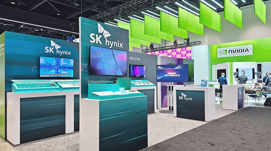 GTC 2024 행사장 내부 SK하이닉스 전시 부스 / SK하이닉스