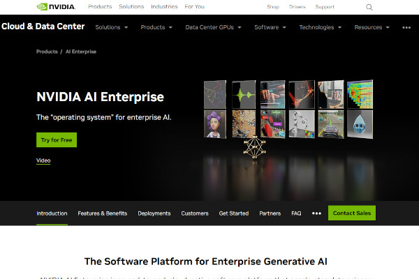 엔비디아 GPU의 강점은 범용적인 ‘소프트웨어 스택’ 완성도에도 있다. / 엔비디아 홈페이지 갈무리