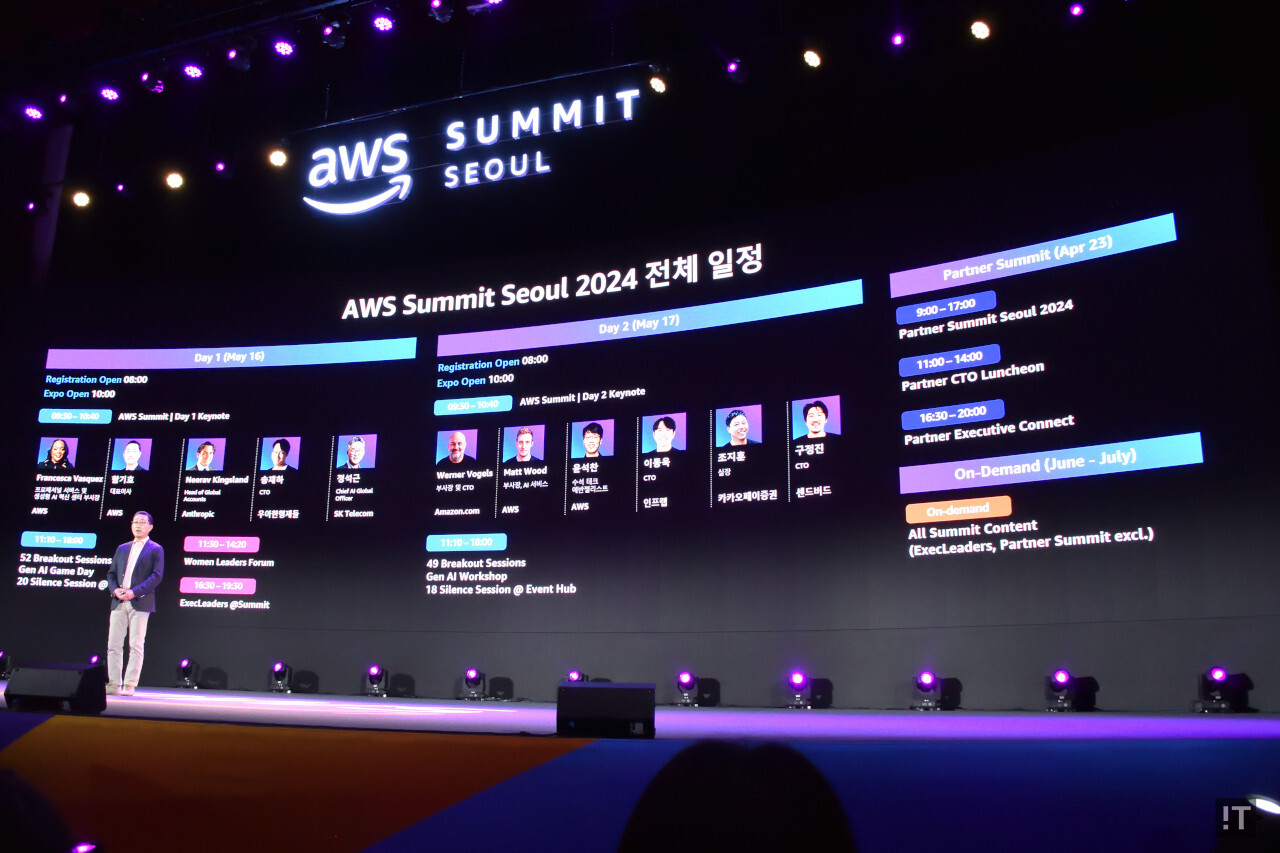함기호 AWS코리아 대표가 기조연설 무대에 올랐다. / 권용만 기자