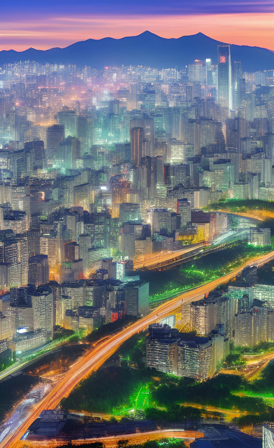 드림바이웜보로 제작한 서울의 모습. / 드림바이웜보