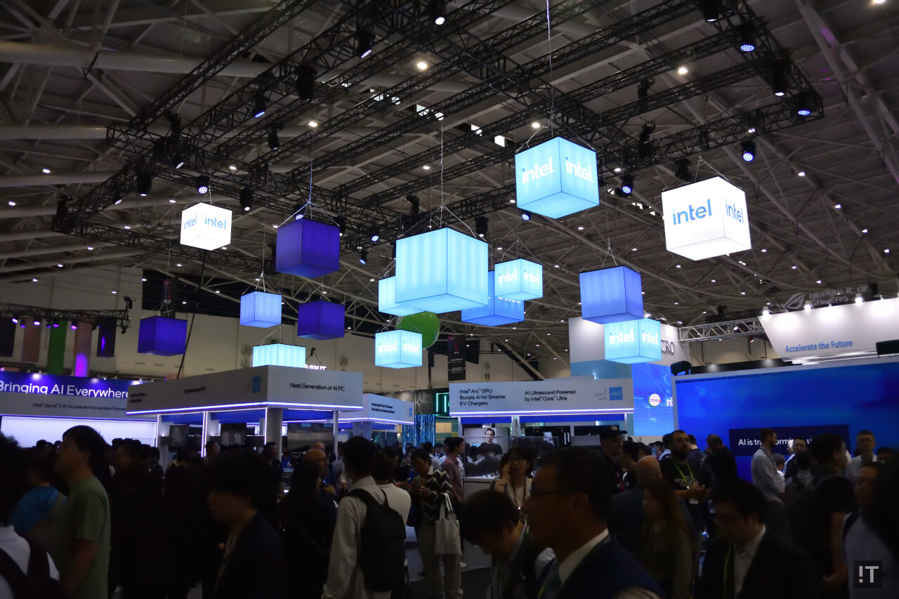 컴퓨텍스 2024 현장에 설치된 인텔 부스 / 타이베이=권용만 기자