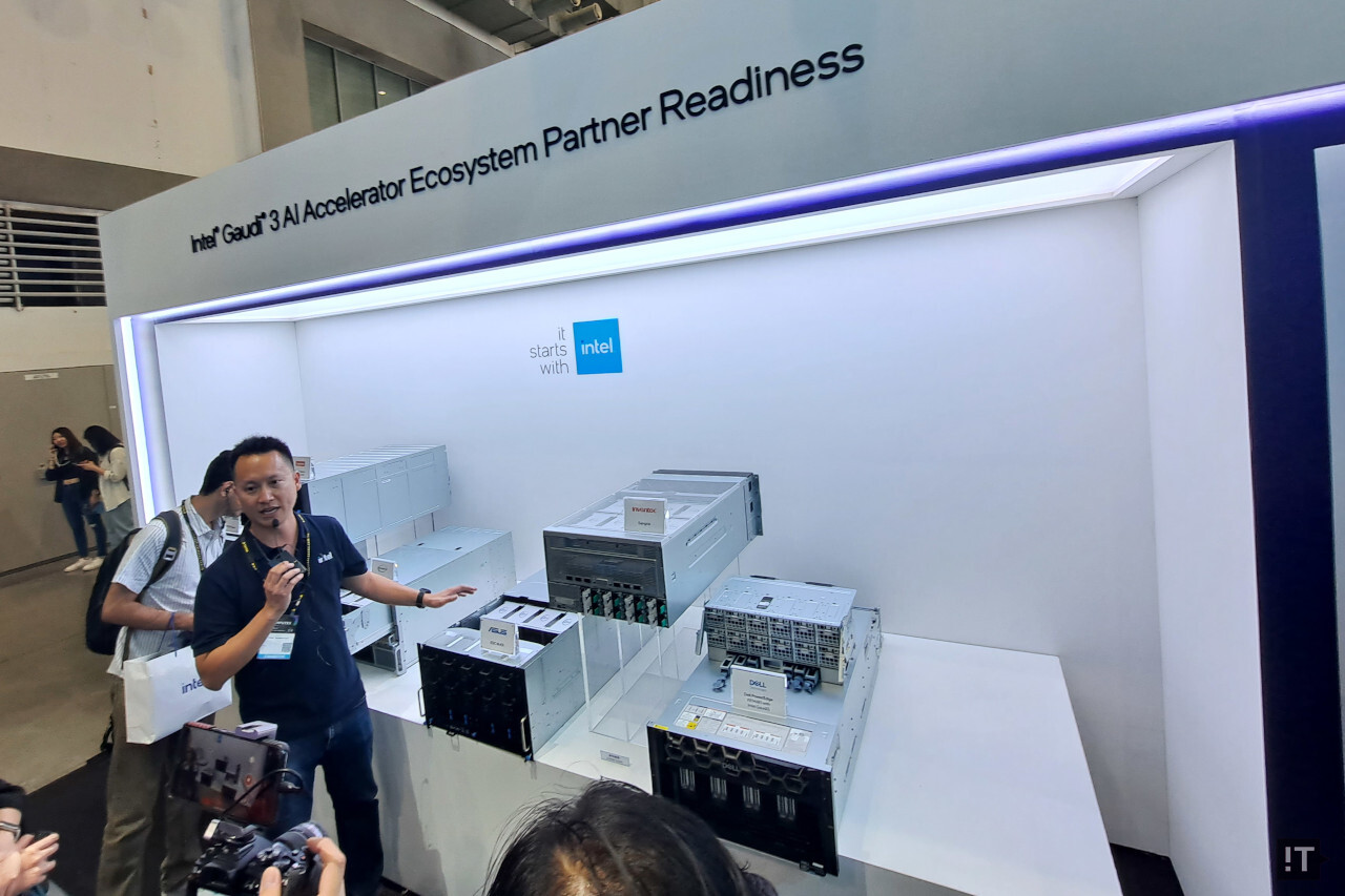 ‘가우디 3’ 가속기가 탑재되는 주요 서버들이 현장에 선보였다. / 타이베이=권용만 기자