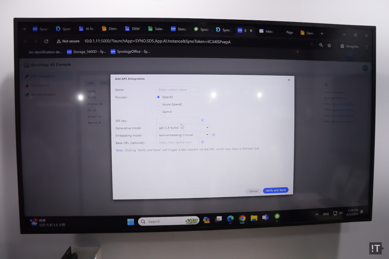 시놀로지 오피스에 최신 외부 AI 모델의 연결이 가능해졌다. / 타이베이=권용만 기자