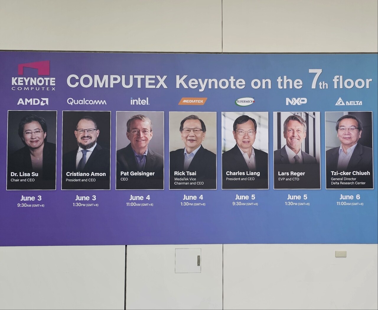 컴퓨텍스 2024 기조 연설 라인업. / 타이베이=홍주연 기자