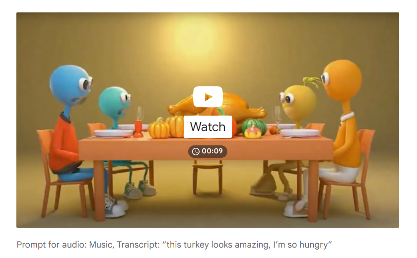 AI가 생성한 동영상. / 딥마인드 블로그 갈무리