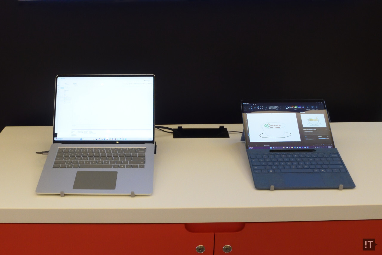 퀄컴 스냅드래곤 X 엘리트를 탑재한 마이크로소프트의 7세대 서피스 랩톱과 11세대 서피스 프로 모델 / 권용만 기자