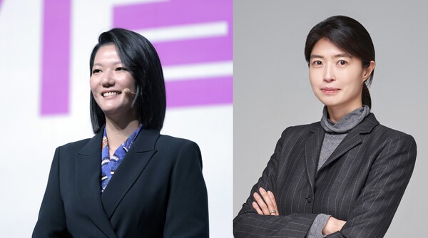 최수연 네이버 대표(왼쪽)와 정신아 카카오 대표의 모습. / 각 사