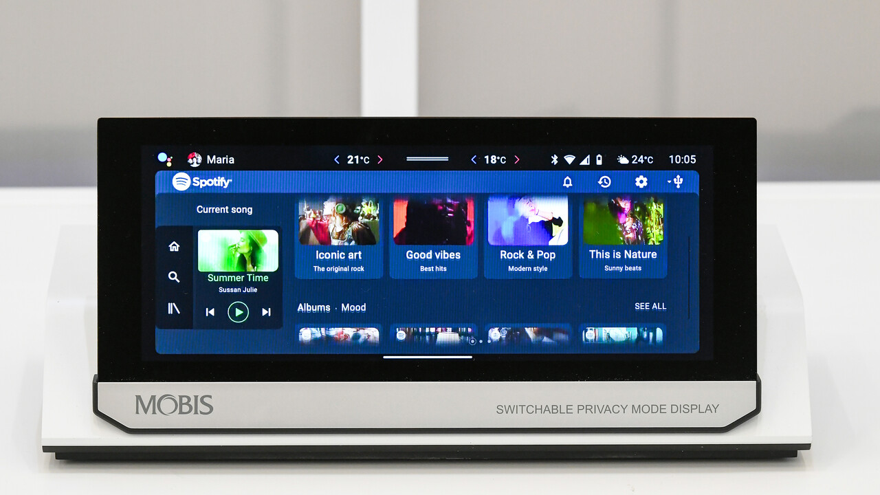 스위치블 프라이버시 모드 디스플레이(Switchable Privacy Mode Display). / 현대모비스