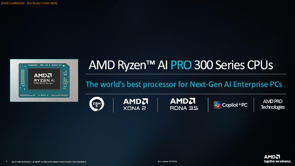 AMD 라이젠 AI 프로 300 시리즈 프로세서 주요 특징 / AMD