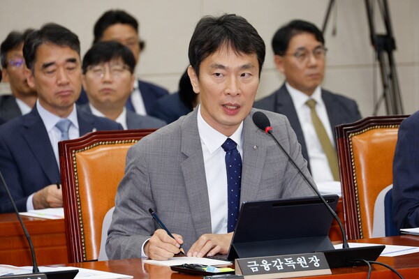 이복현 금감원장이 17일 국회 정무위원회 국정감사에 참석해 발언하고 있다 / 뉴스1