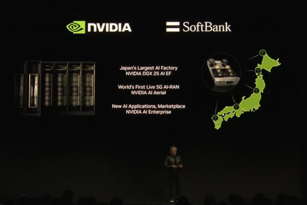 엔비디아와 소프트뱅크가 ‘AI 슈퍼컴퓨터’ 구축을 공식 발표했다. / 엔비디아 영상 갈무리