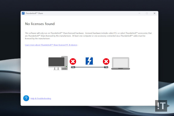 인텔의 ‘썬더볼트 쉐어’는 라이선스를 가진 디바이스가 최소한 한 대 필요하다. / 권용만 기자 
