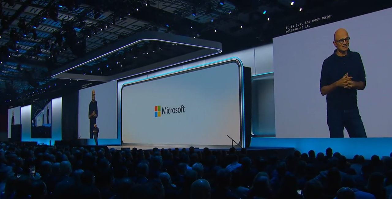 사티아 나델라 MS CEO가 MS 이그나이트 2024에서 기조연설을 하고 있다. / MS 유튜브 갈무리