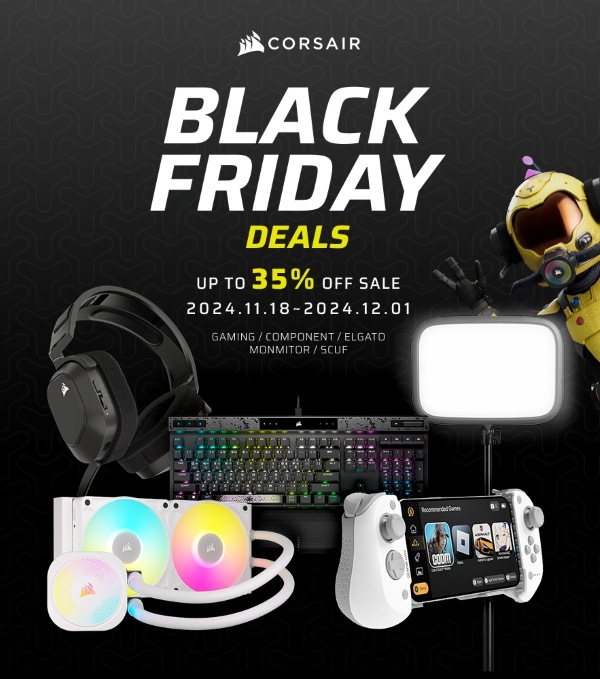 커세어가 ‘블랙프라이데이’ 맞이 최대 35% 할인 행사를 진행한다. / 커세어