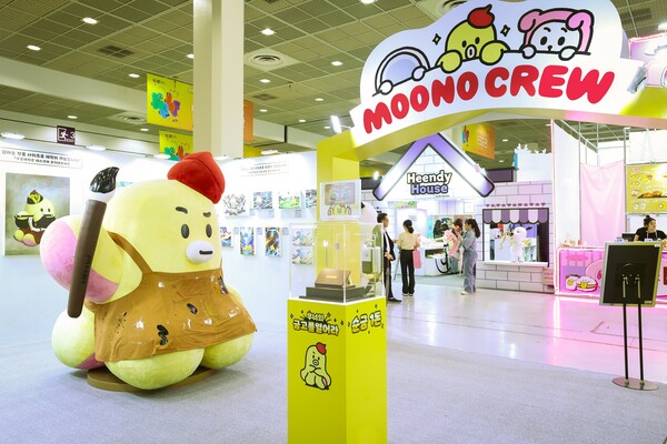 서울 삼성동 코엑스에서 진행한 ‘캐릭터 라이선싱 페어’에 마련된 무너크루 부스 현장. / LG유플러스